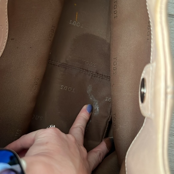 Tod’s Shopping Media Leather Two Way Bag Tan GUC - Picture 17 of 17